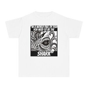 Shark Fun Kids Graphic Cartoon Summer Retro T-Shirt
